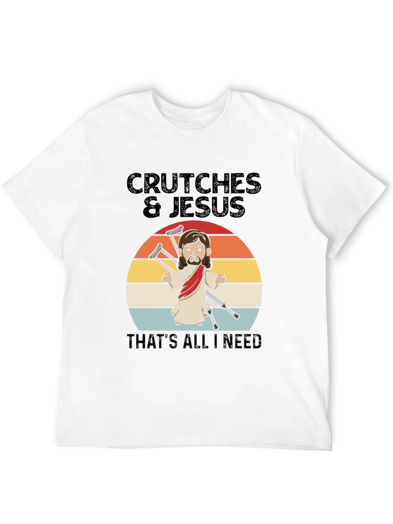Crutches & Jesus Graphic T-Shirt