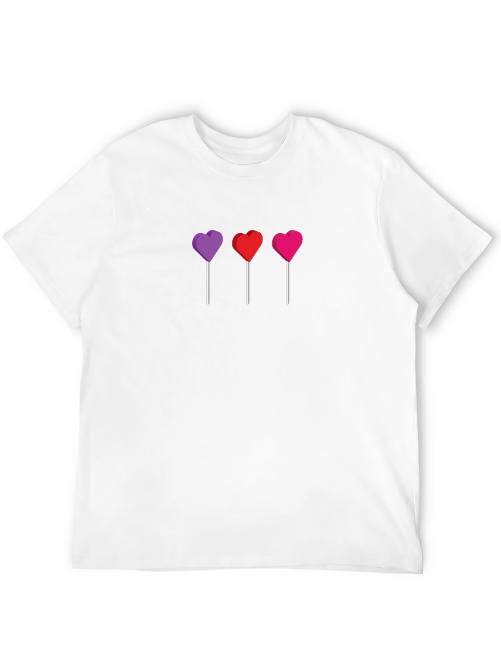 Heart Lollipop Graphic Tee - Black Unisex T-Shirt