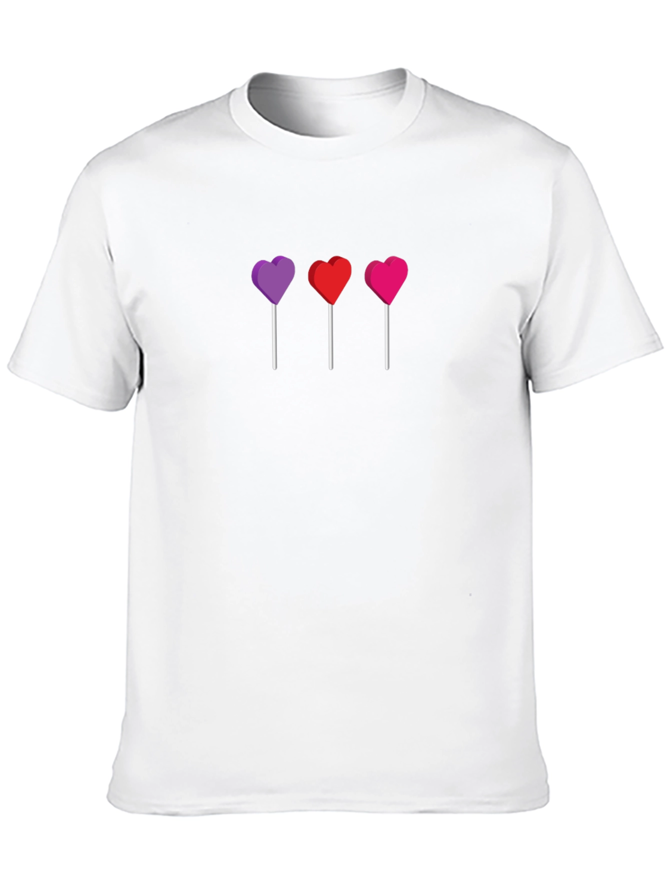 Heart Lollipop Graphic Tee - Black Unisex T-Shirt
