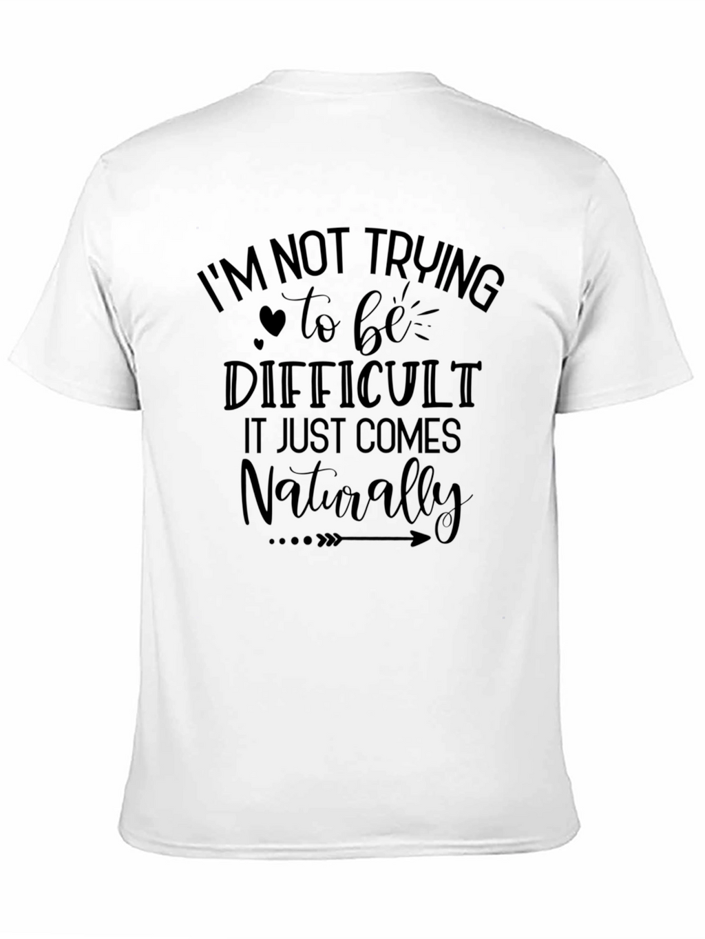 Difficult Naturally Black Graphic Tee