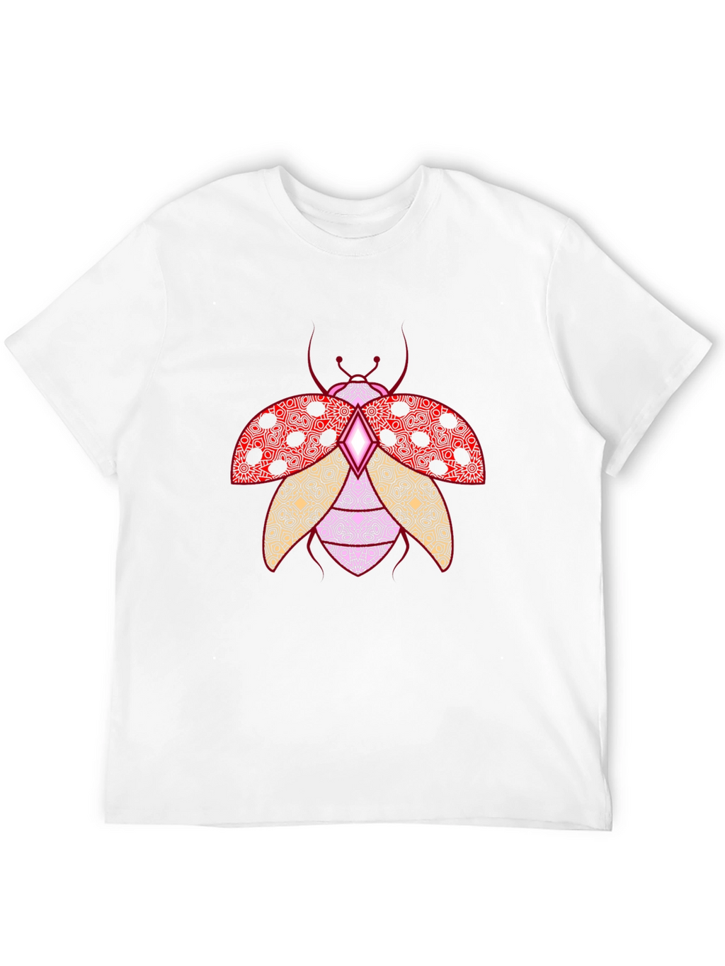 Ladybug Print Crew Neck T-Shirt