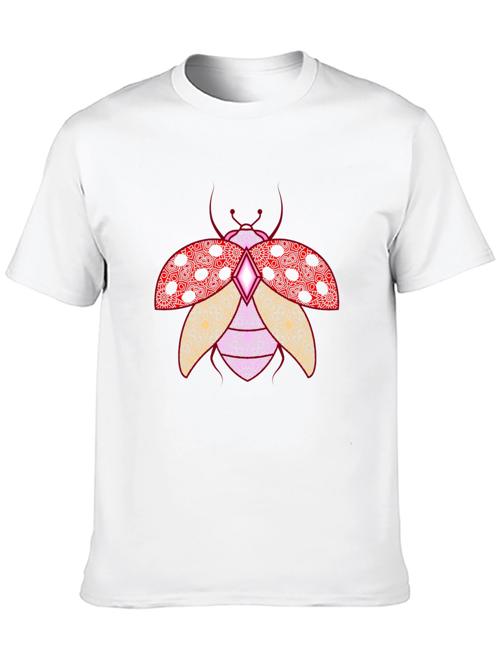 Ladybug Print Crew Neck T-Shirt