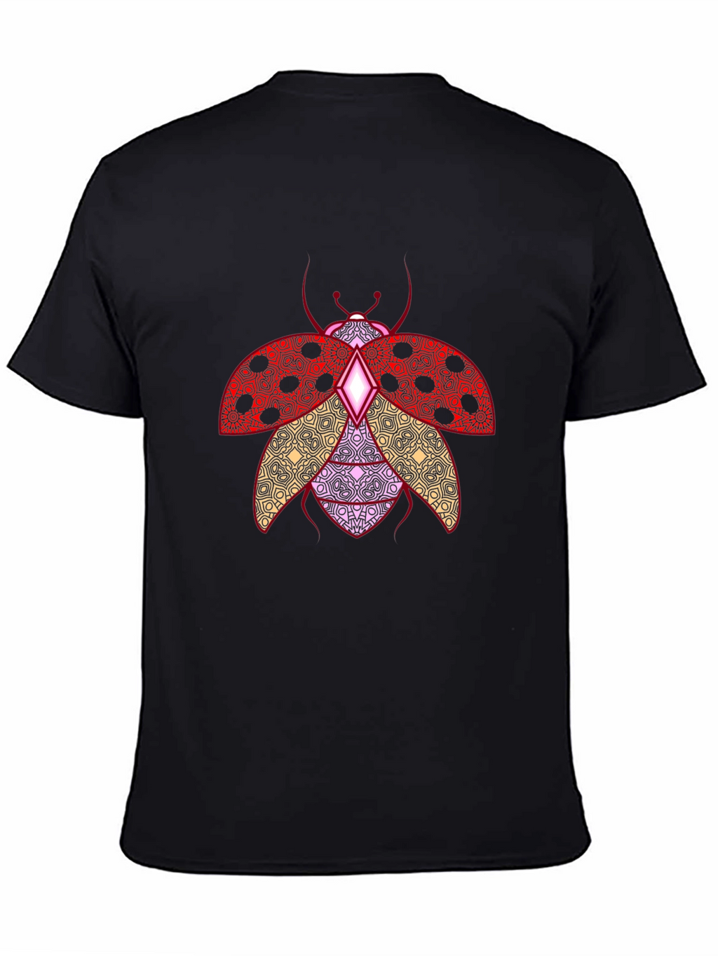 Ladybug Print Crew Neck T-Shirt