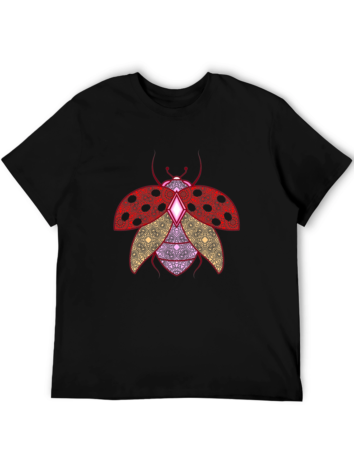 Ladybug Print Crew Neck T-Shirt