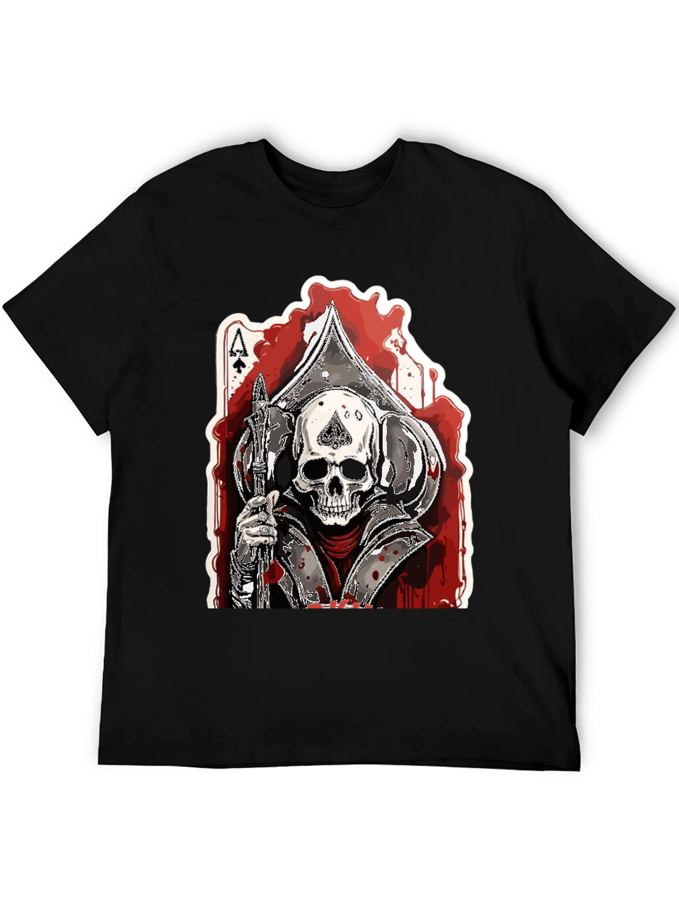 Ace of Spades Skull Graphic T-Shirt