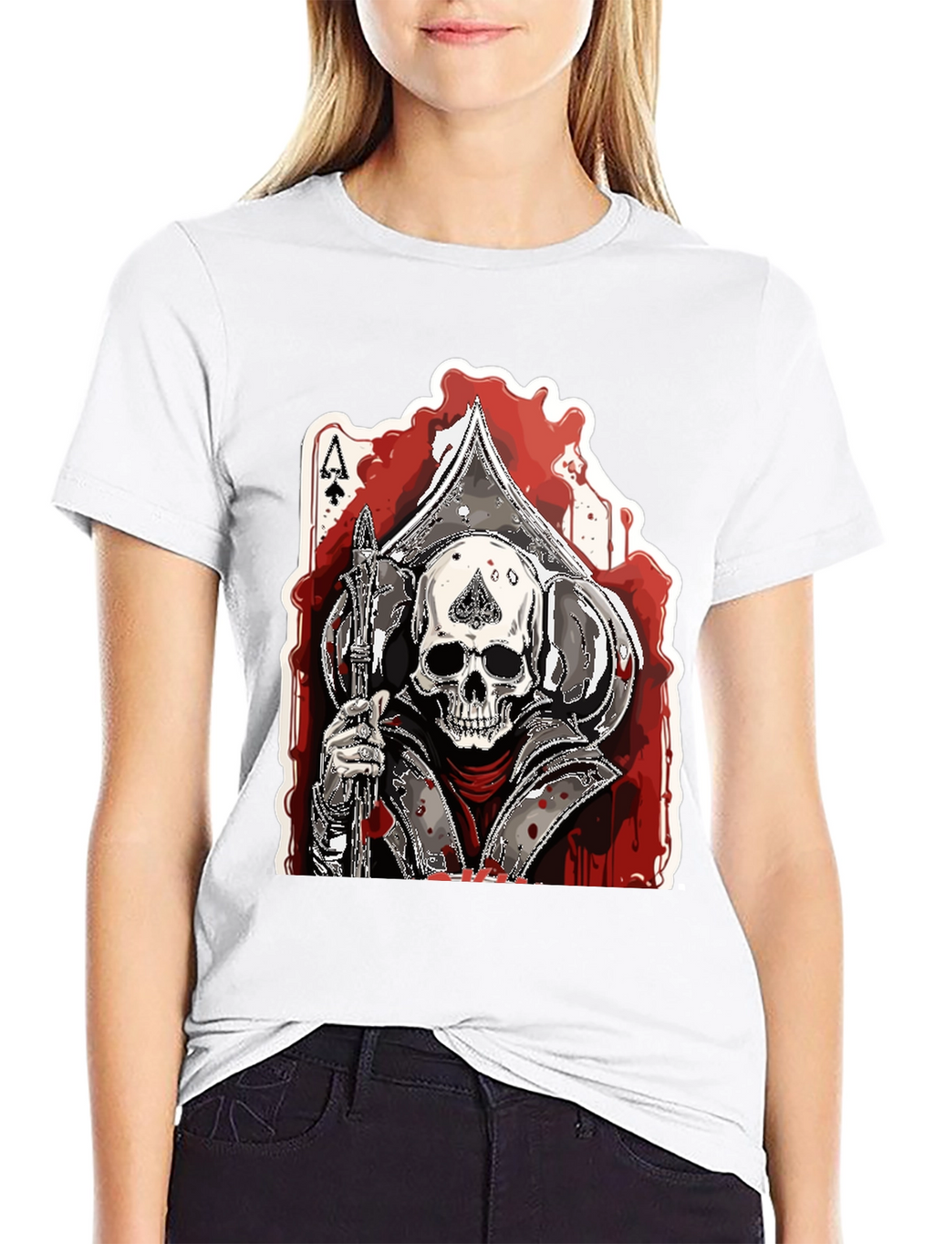 Ace of Spades Skull Graphic T-Shirt