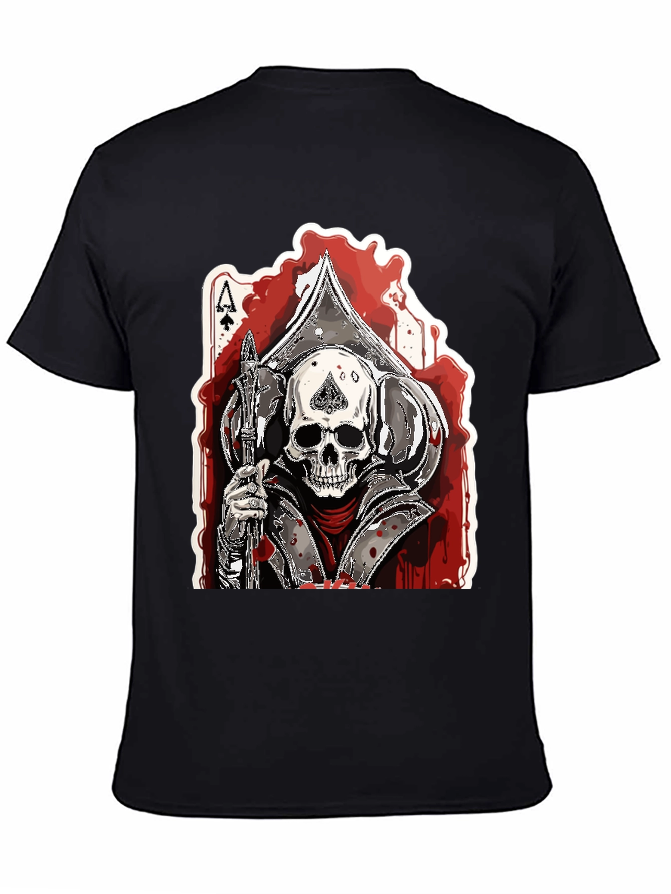 Ace of Spades Skull Graphic T-Shirt