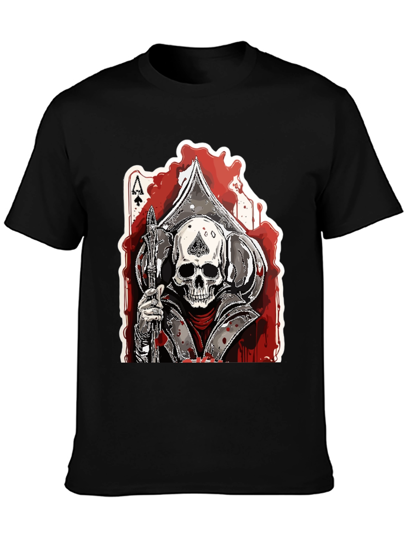 Ace of Spades Skull Graphic T-Shirt