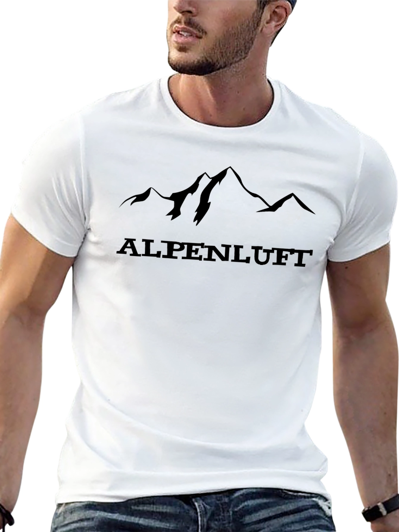 Alpenluft Mountain T-Shirt - Black Graphic Tee