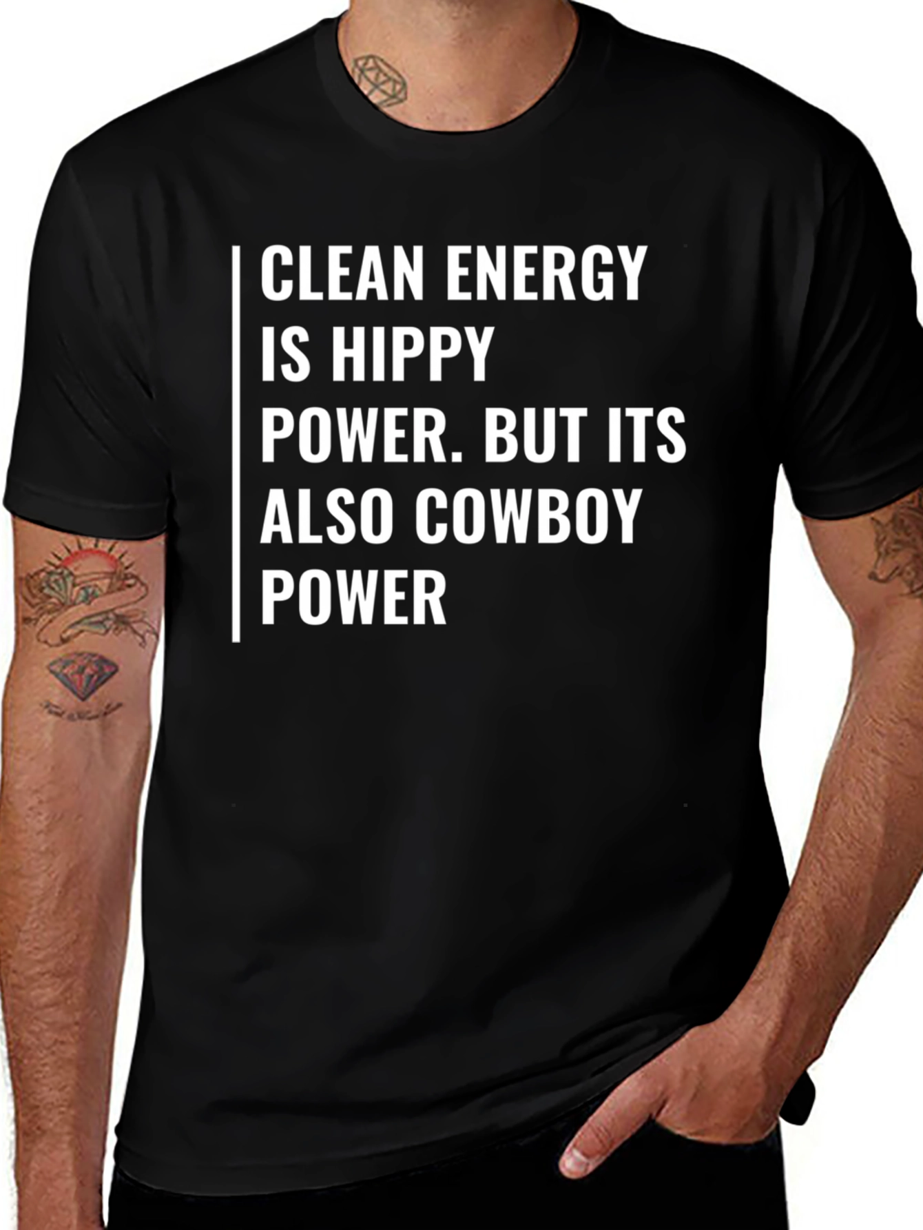 Clean Energy Hippy Cowboy Power T-Shirt
