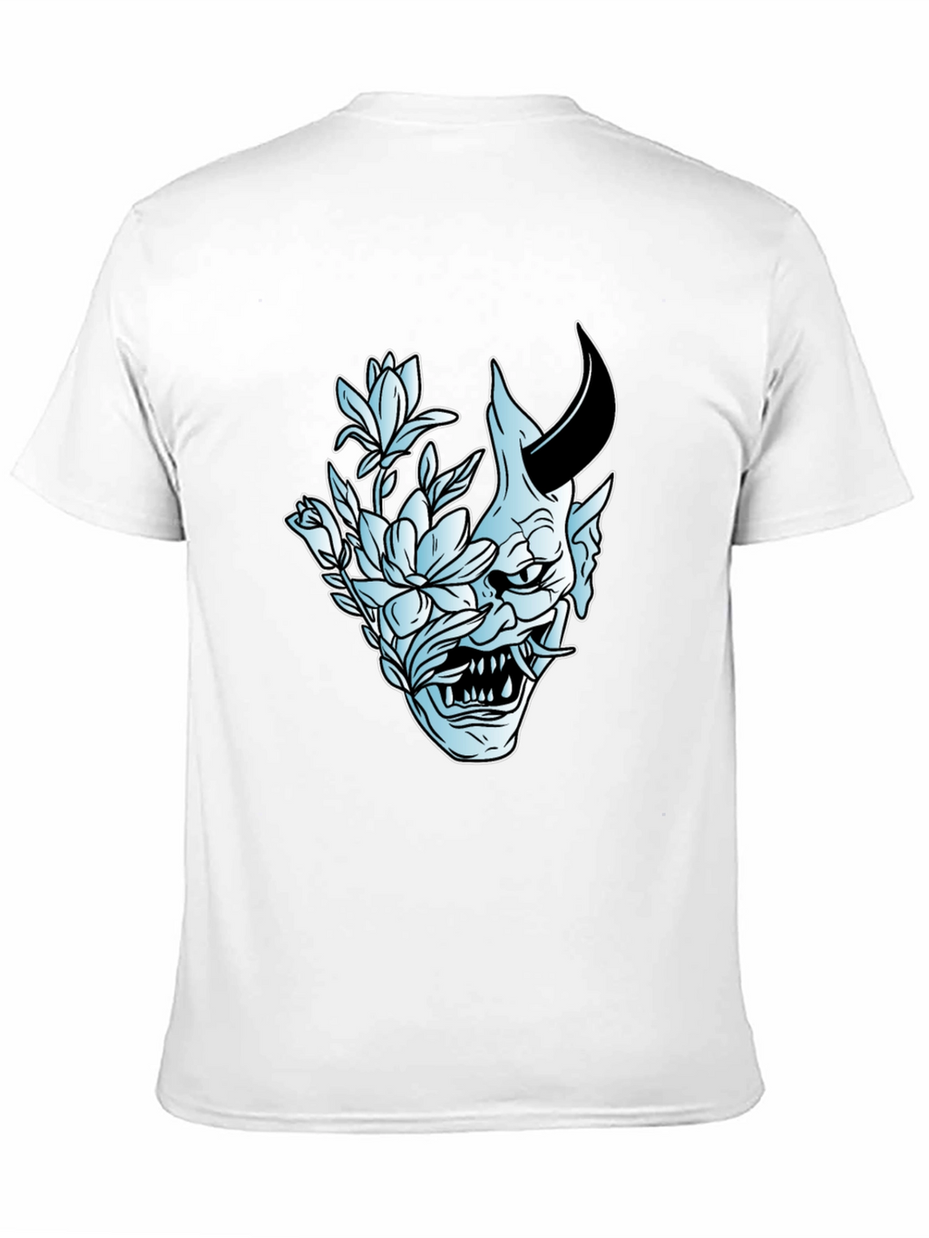 Floral Demon Graphic Tee - Black