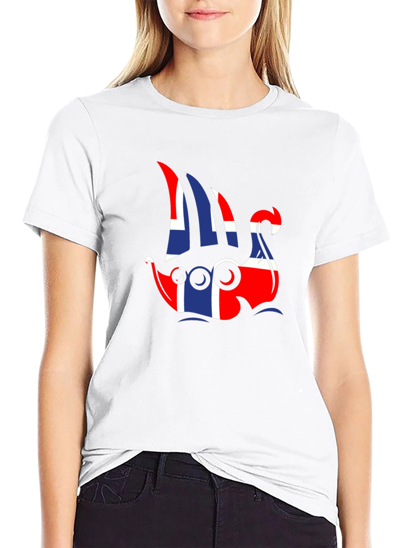 Norway Flag Viking Ship Graphic Tee