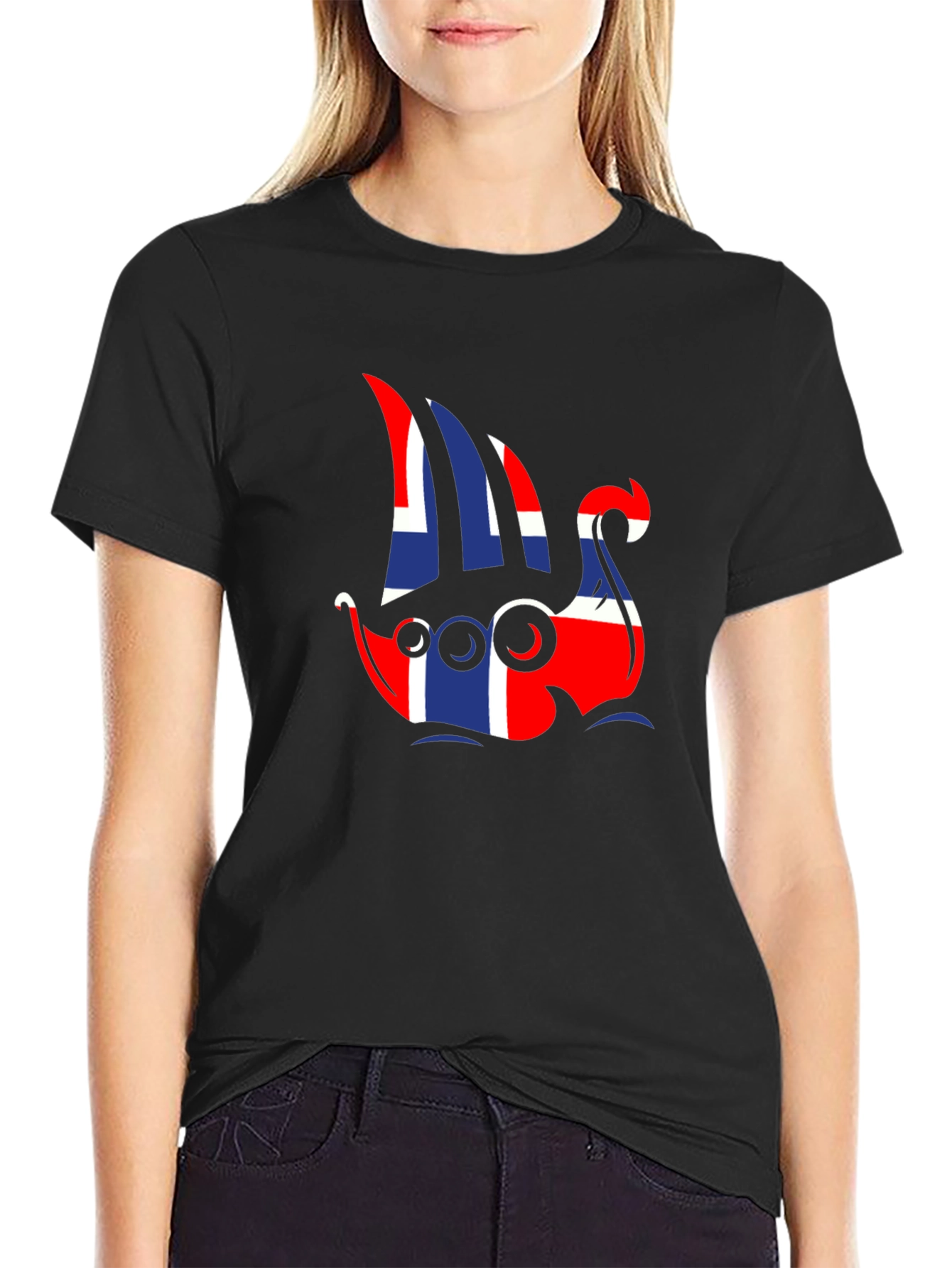Norway Flag Viking Ship Graphic Tee
