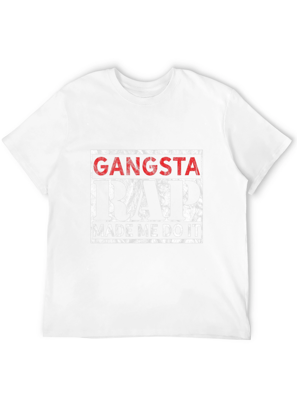 Gangsta Rap Made Me Do It Black T-Shirt