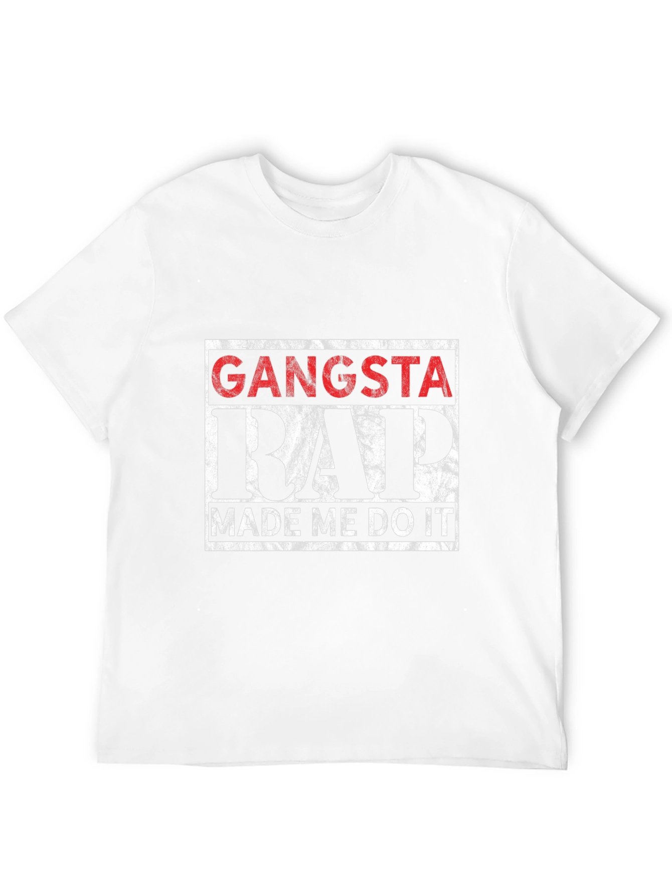 Gangsta Rap Made Me Do It Black T-Shirt