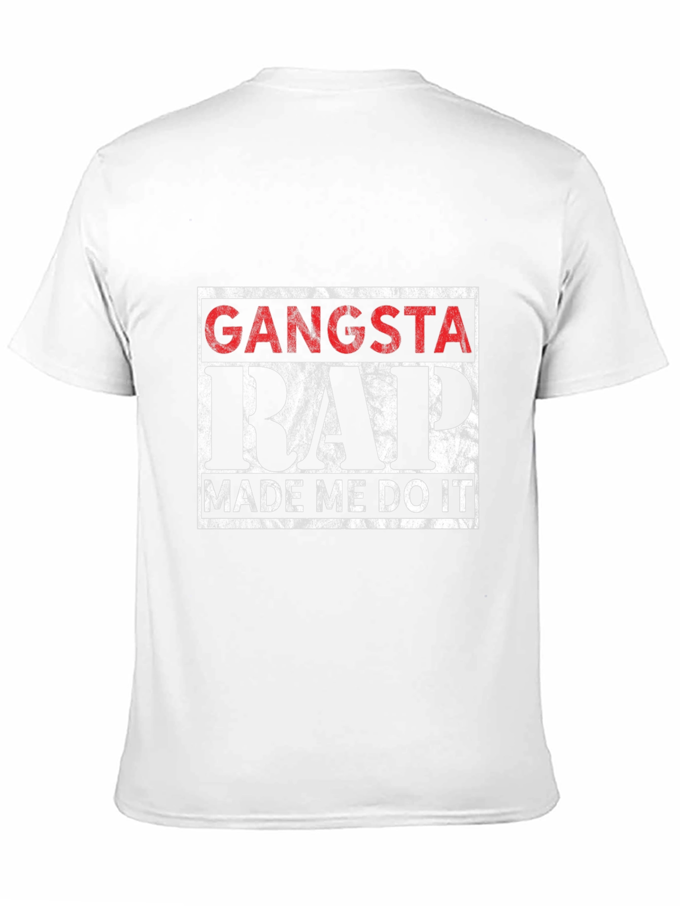 Gangsta Rap Made Me Do It Black T-Shirt