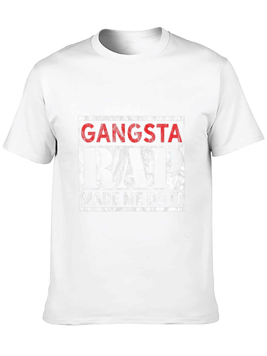 Gangsta Rap Made Me Do It Black T-Shirt