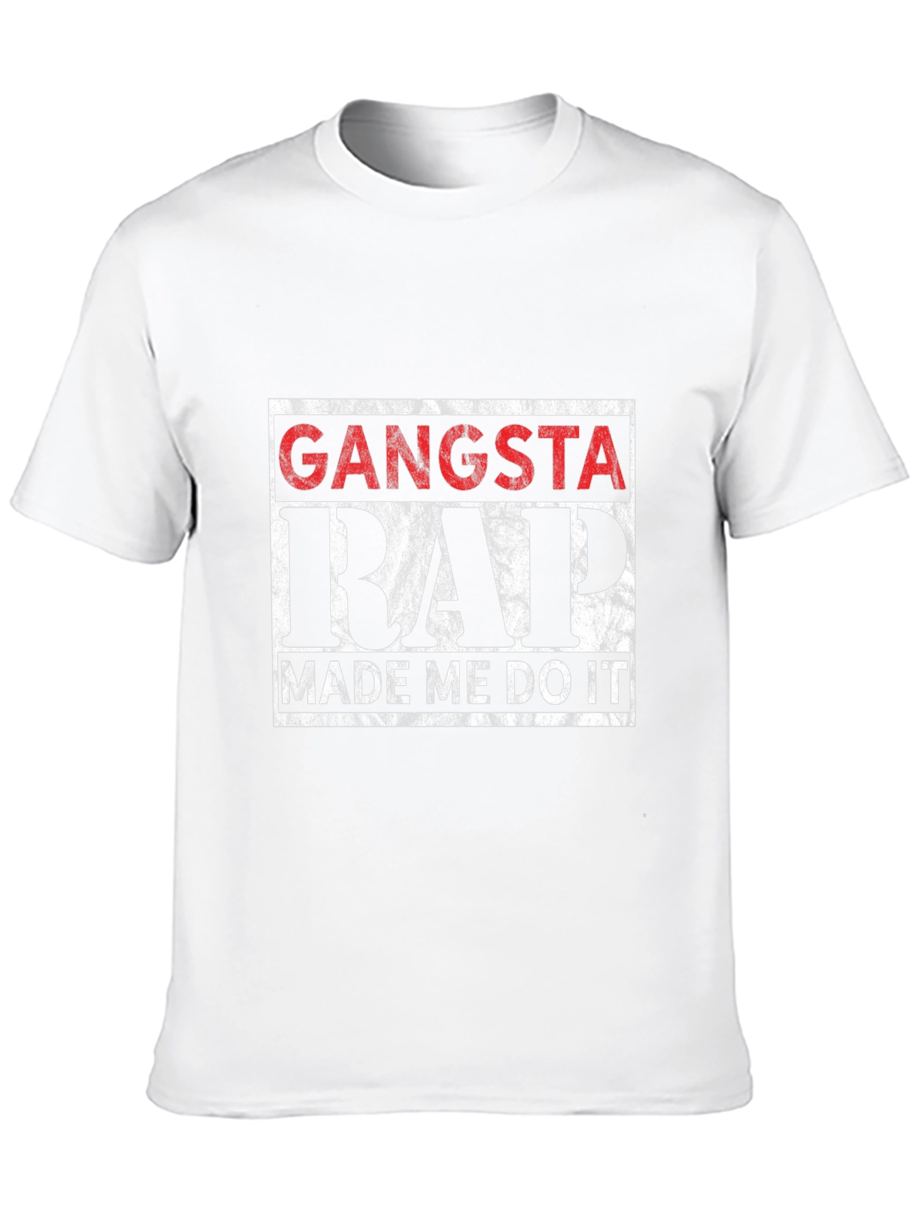Gangsta Rap Made Me Do It Black T-Shirt