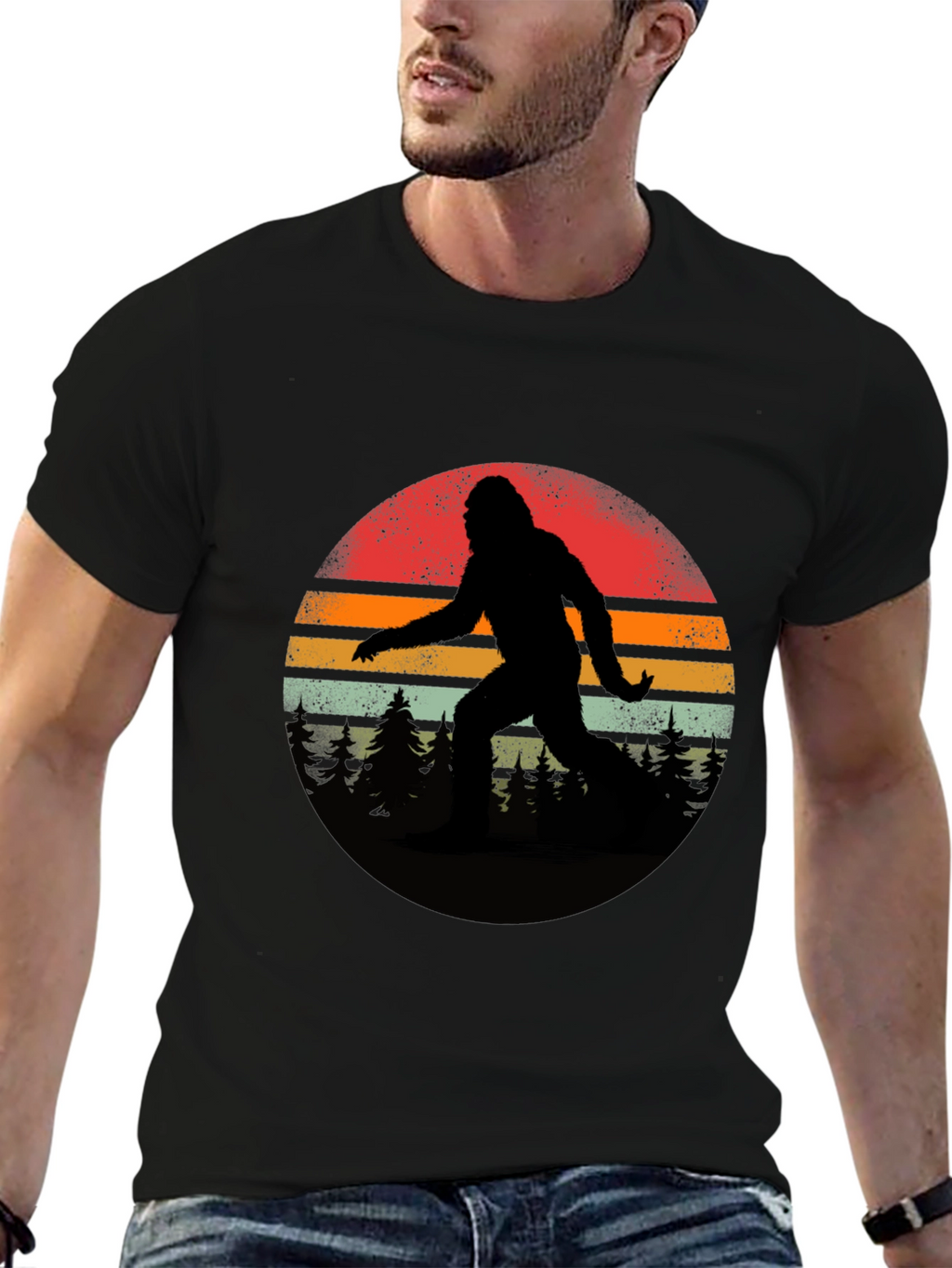 Retro Bigfoot Silhouette T-Shirt
