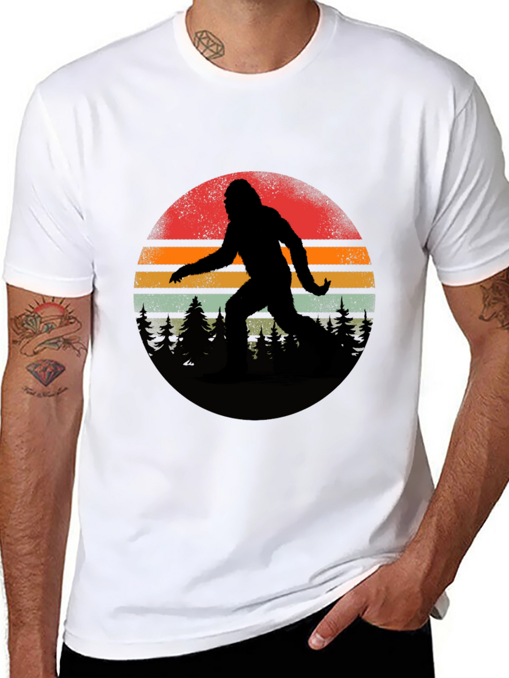 Retro Bigfoot Silhouette T-Shirt