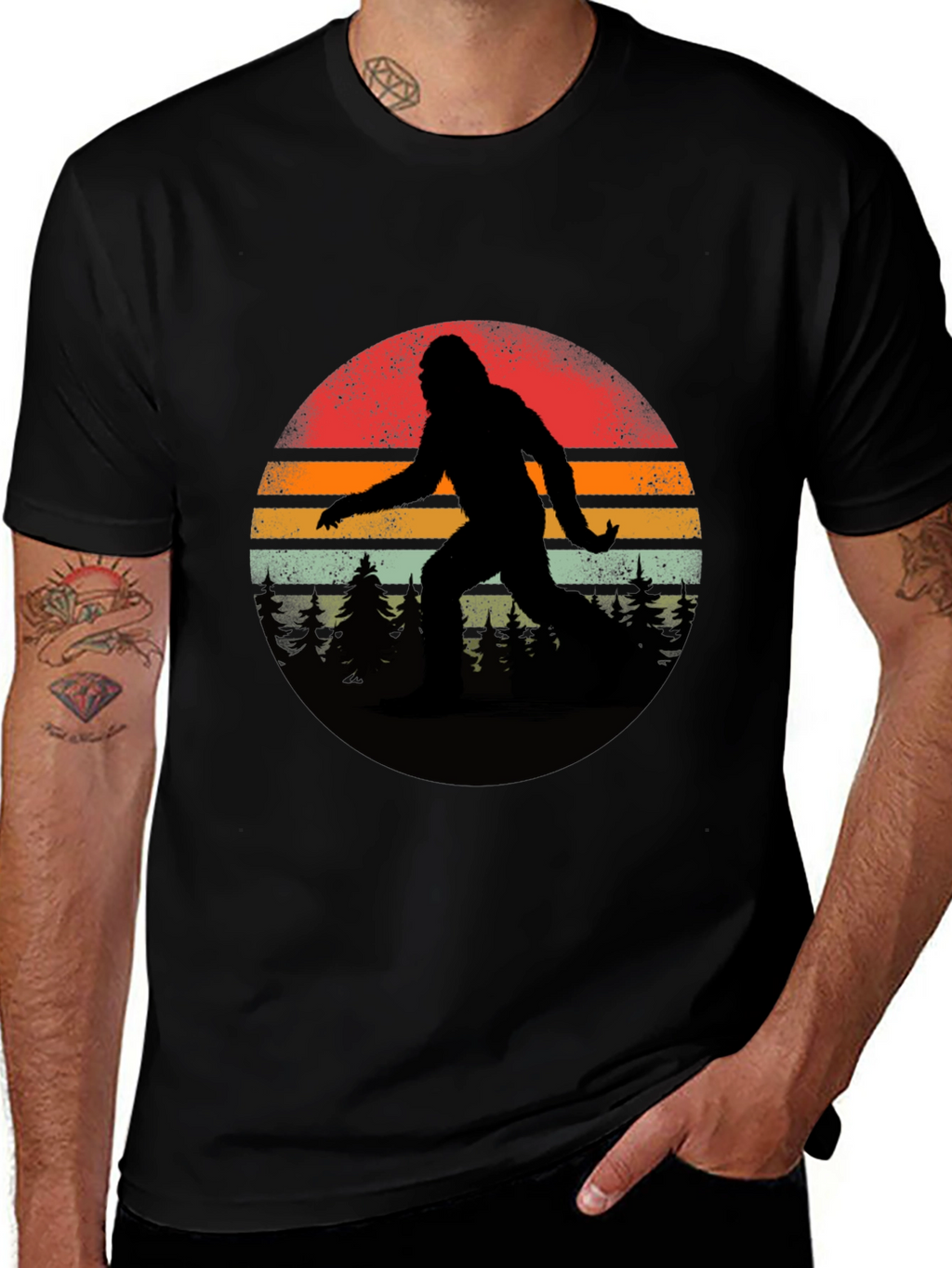 Retro Bigfoot Silhouette T-Shirt