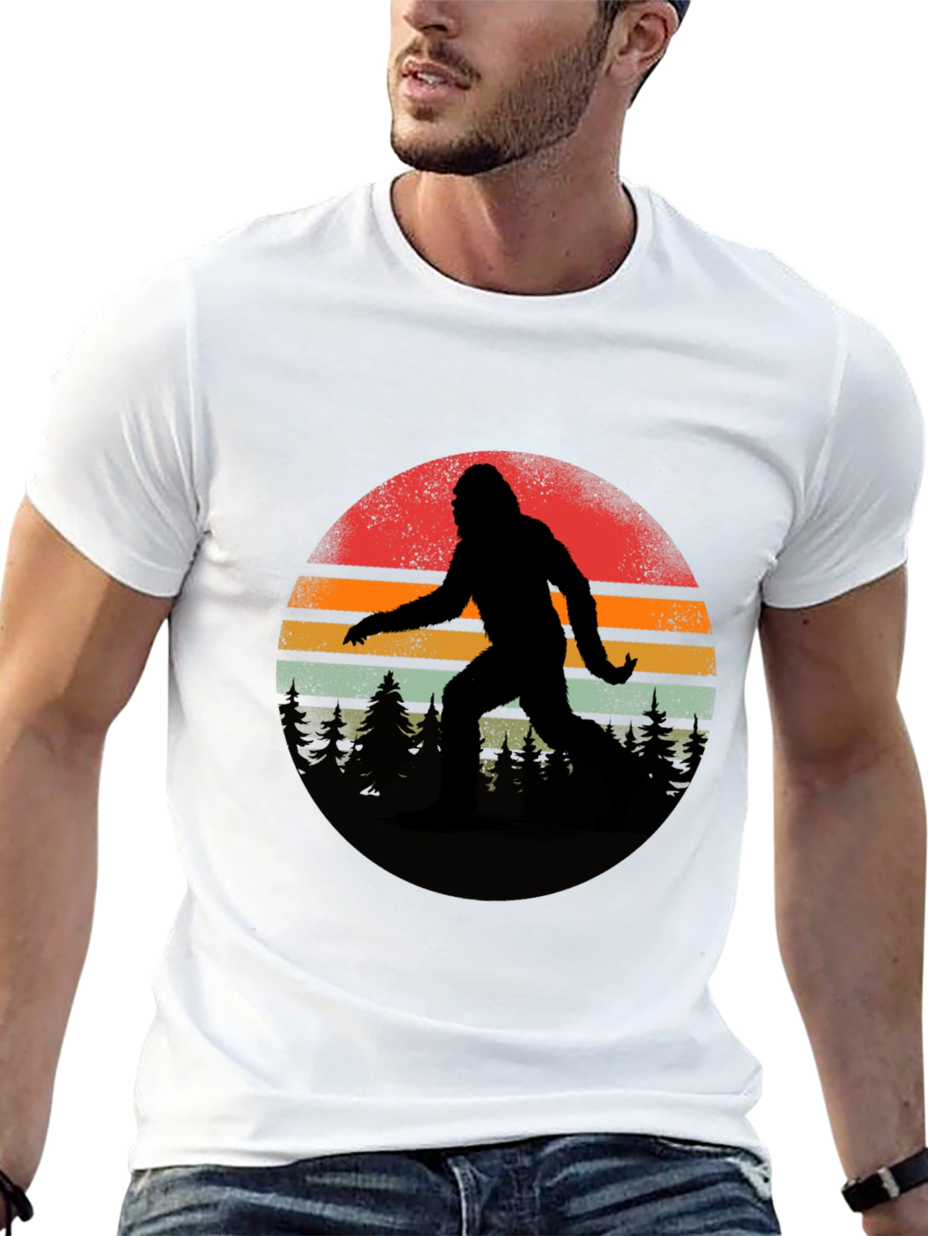 Retro Bigfoot Silhouette T-Shirt