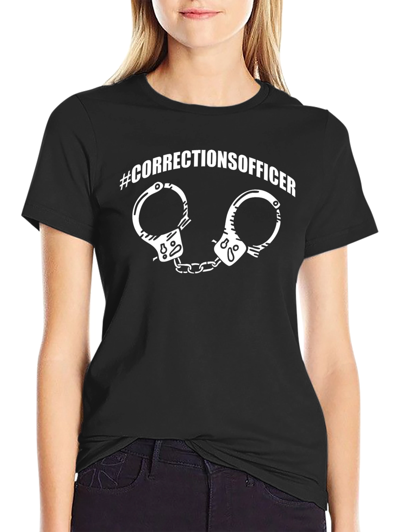 Corrections Officer Handcuffs Graphic T-Shirt