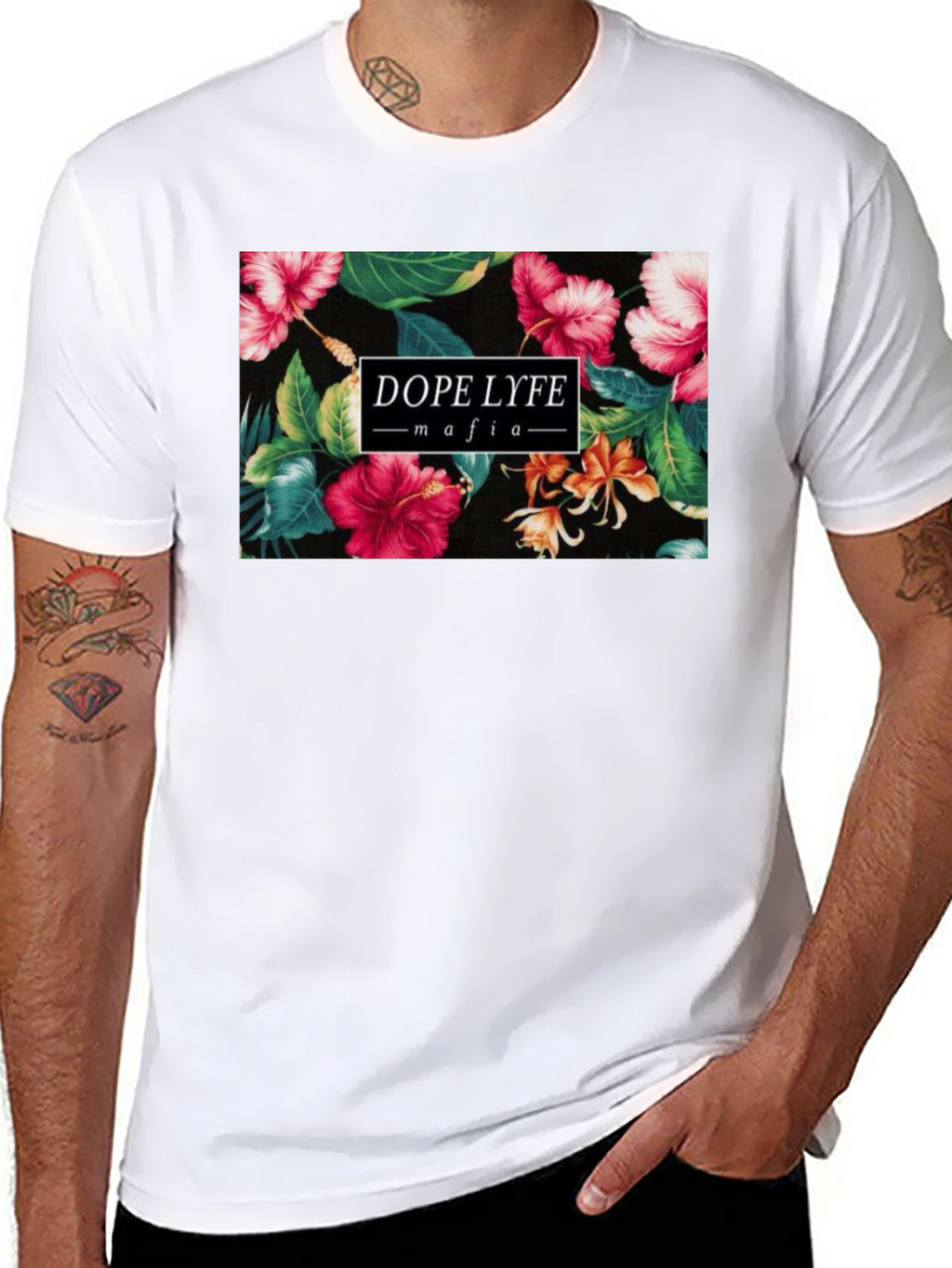 Dope Lyfe Mafia Floral Graphic T-Shirt