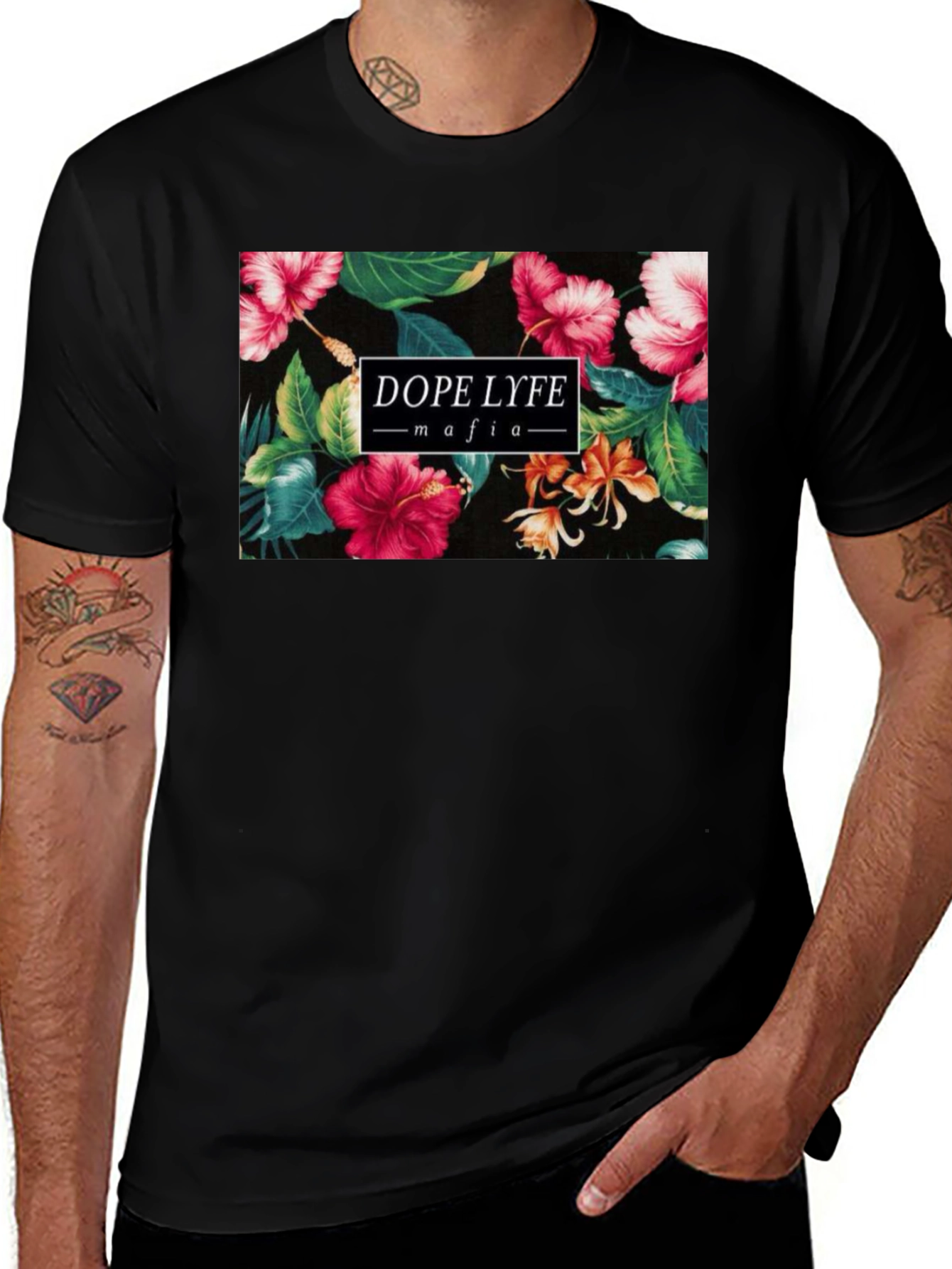 Dope Lyfe Mafia Floral Graphic T-Shirt