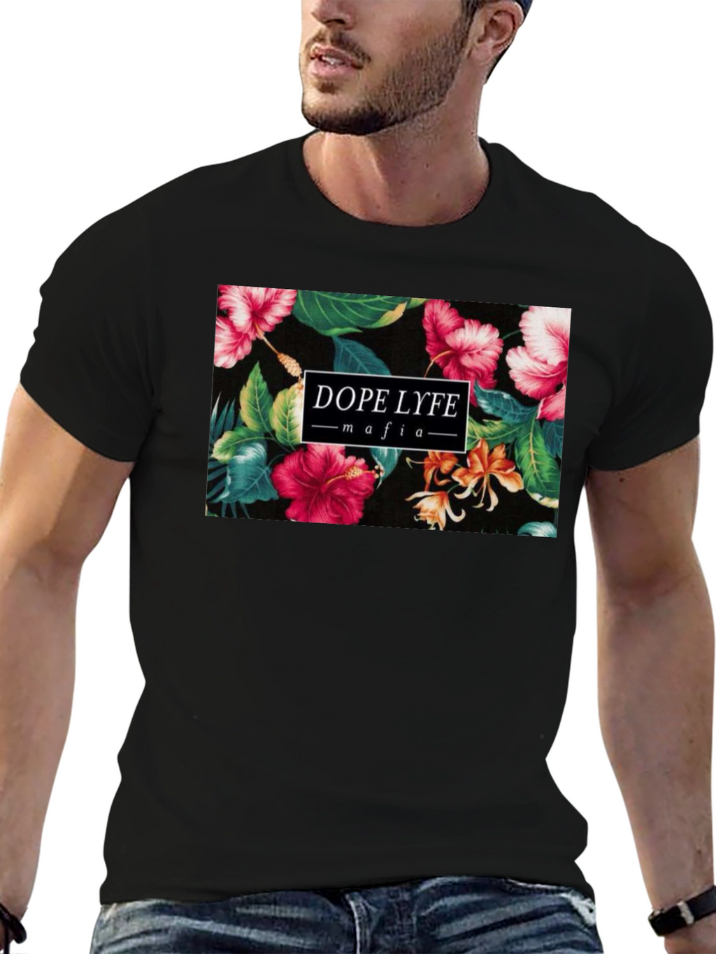 Dope Lyfe Mafia Floral Graphic T-Shirt
