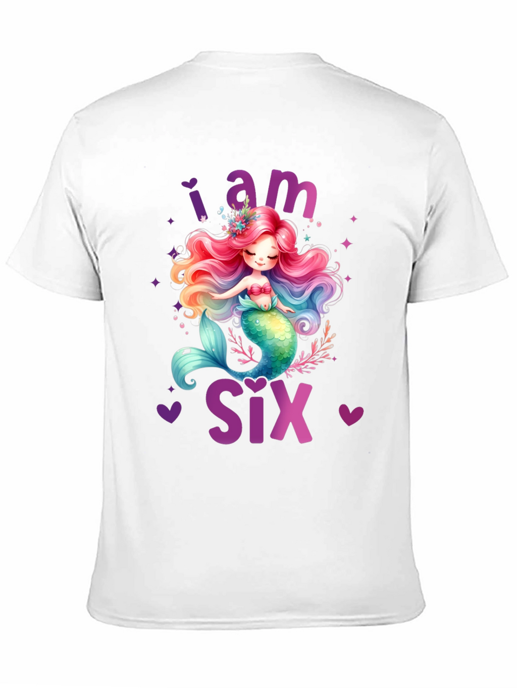 I am Six Mermaid Birthday T-Shirt