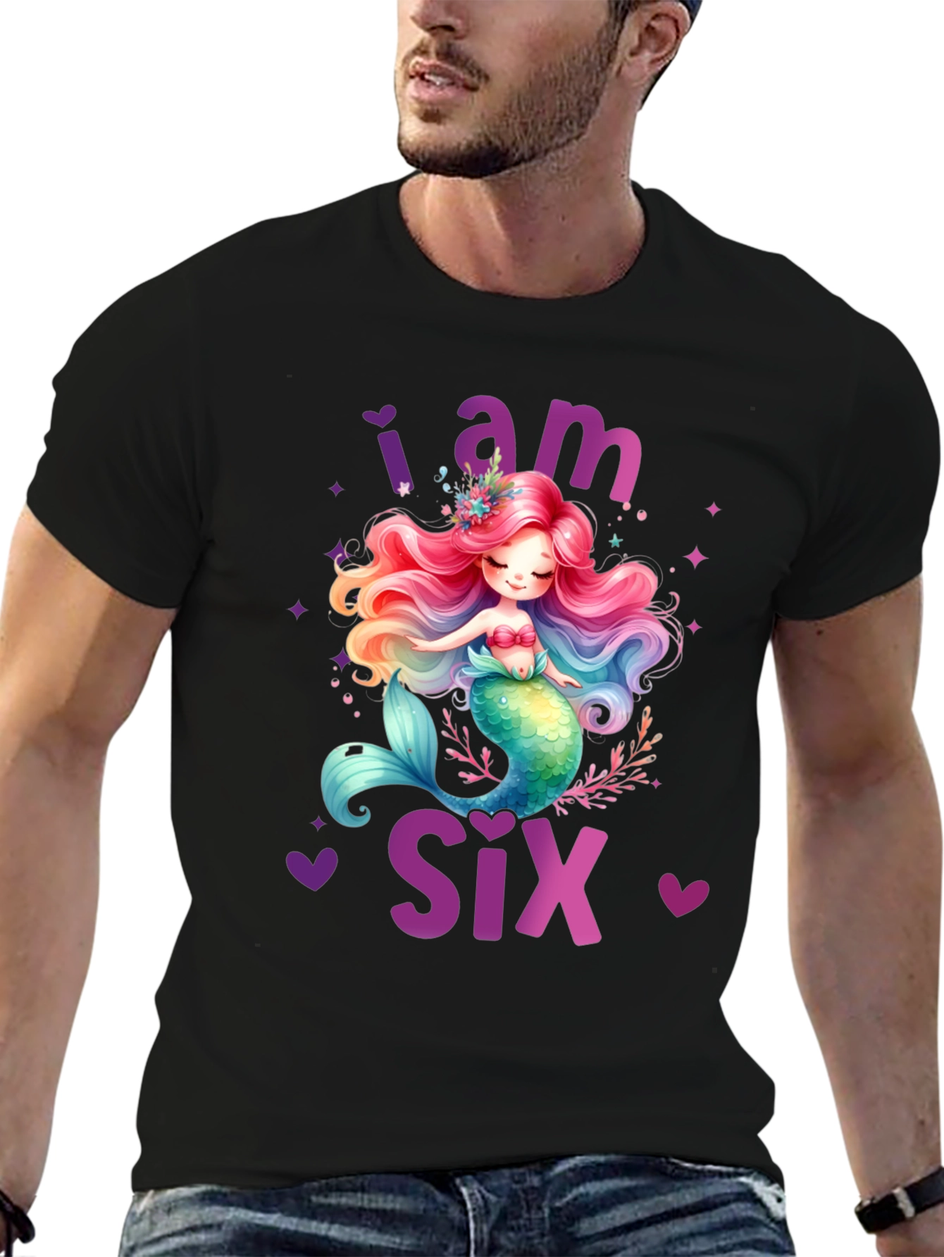 I am Six Mermaid Birthday T-Shirt