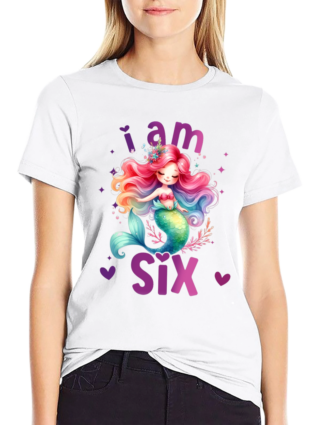 I am Six Mermaid Birthday T-Shirt
