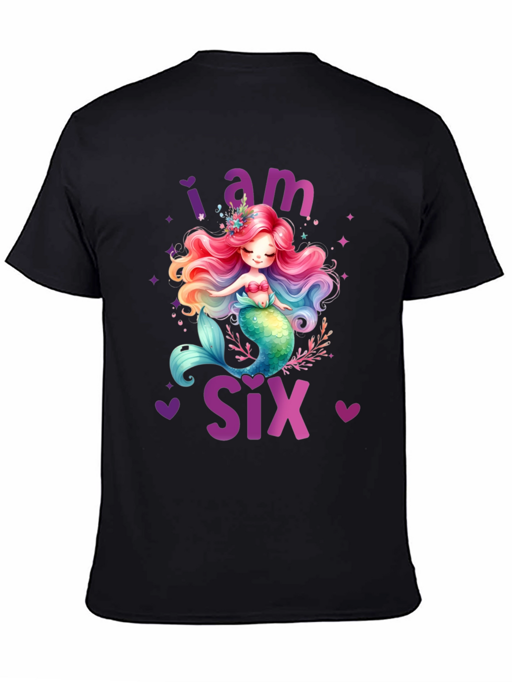 I am Six Mermaid Birthday T-Shirt