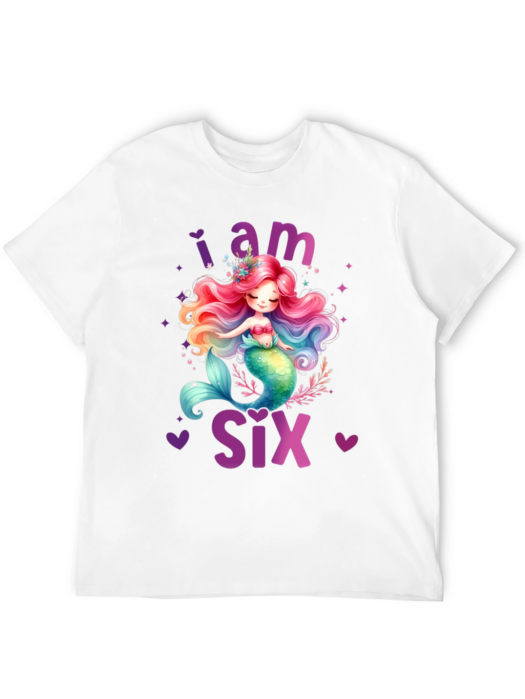 I am Six Mermaid Birthday T-Shirt