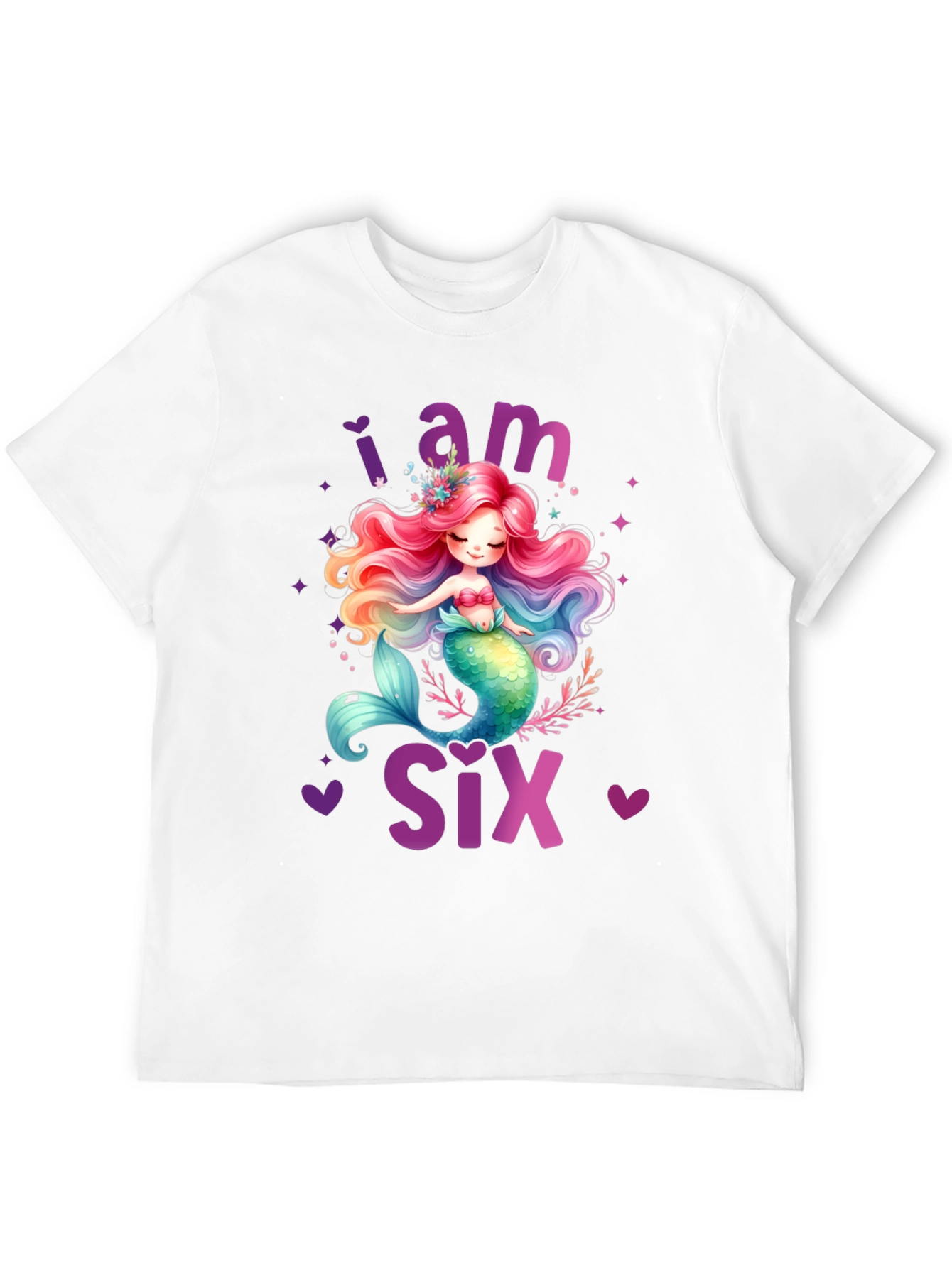 I am Six Mermaid Birthday T-Shirt