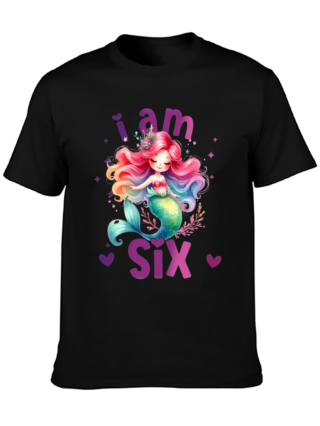 I am Six Mermaid Birthday T-Shirt