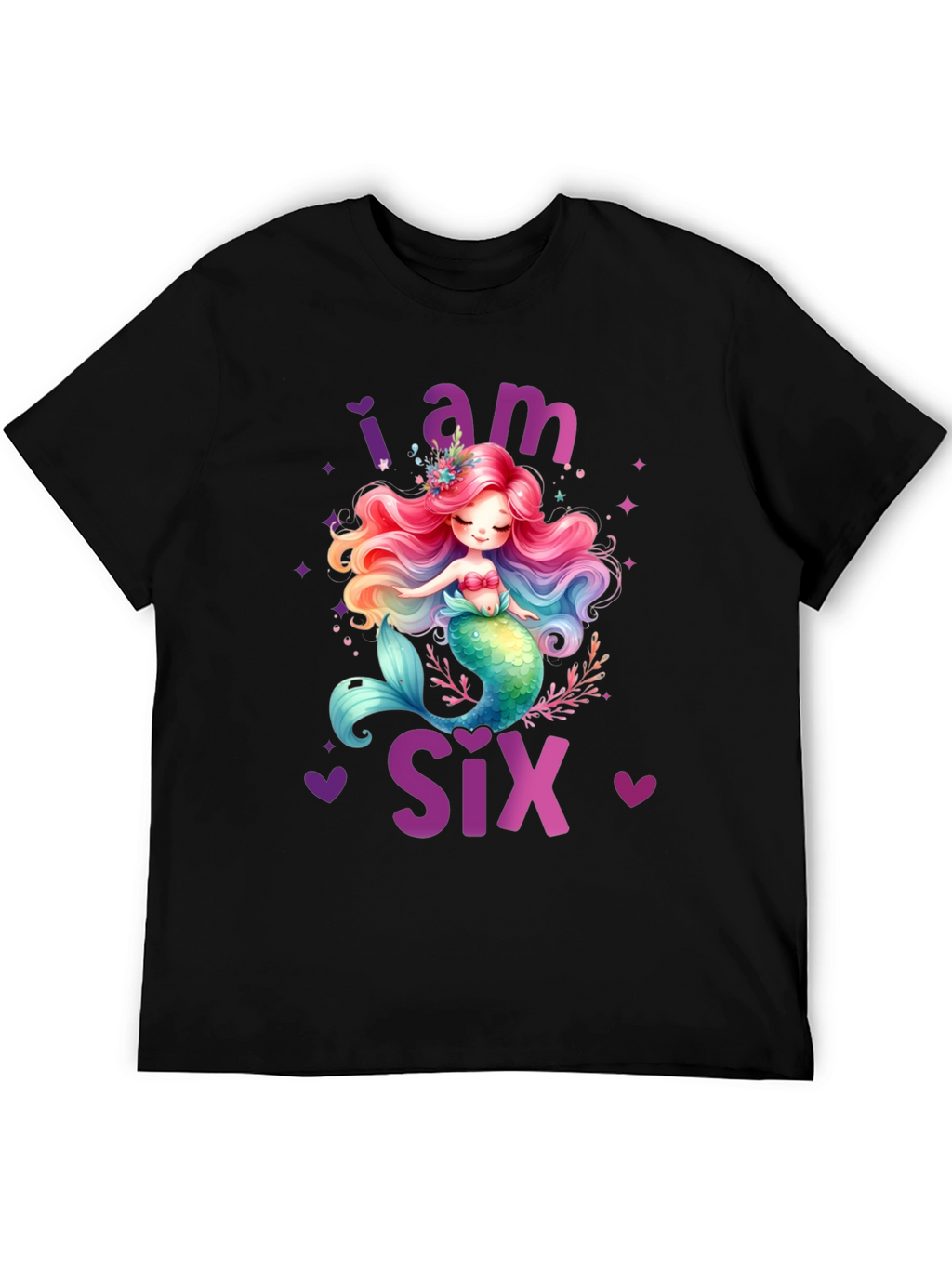 I am Six Mermaid Birthday T-Shirt