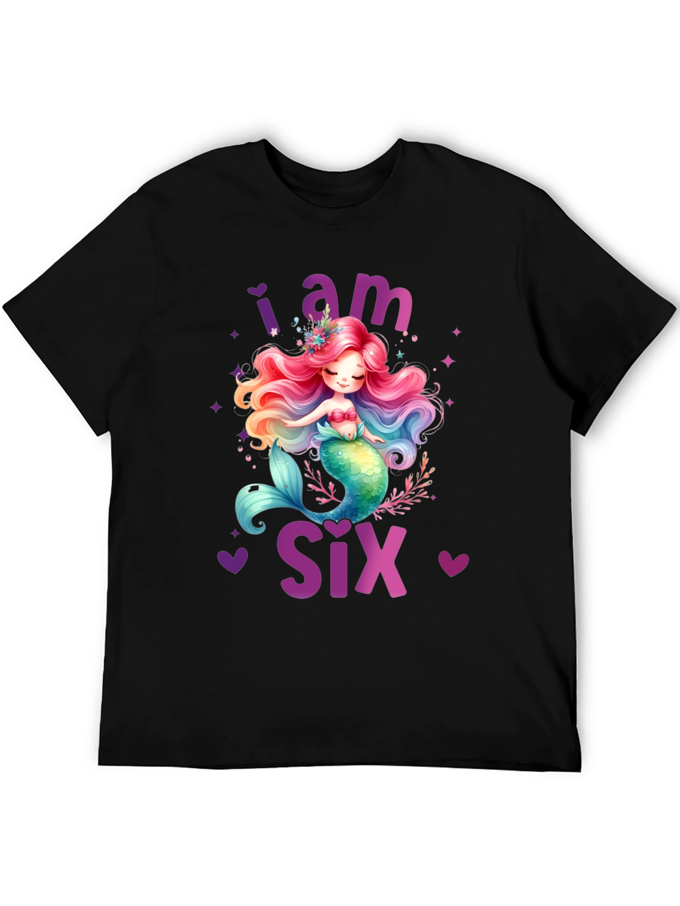 I am Six Mermaid Birthday T-Shirt