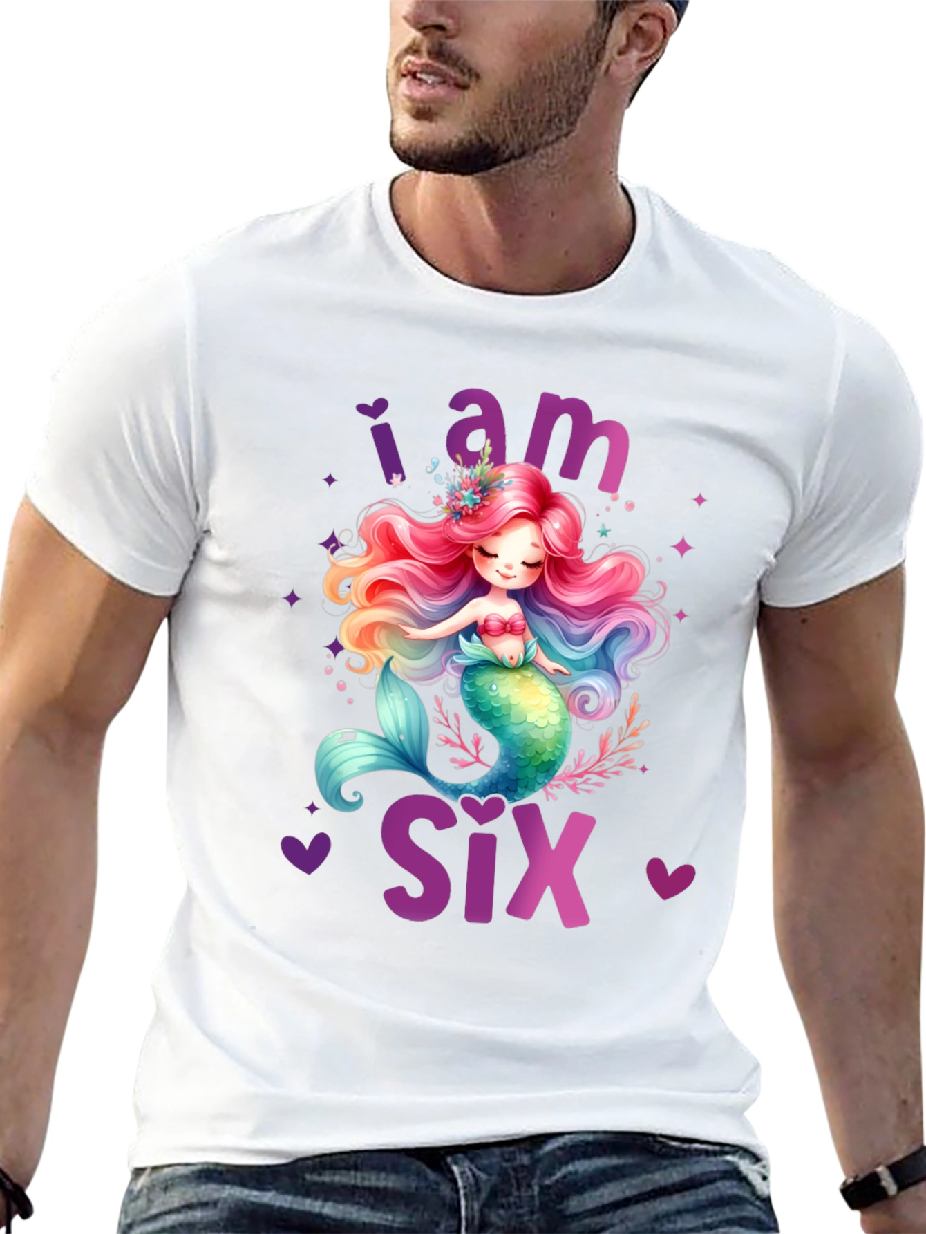 I am Six Mermaid Birthday T-Shirt