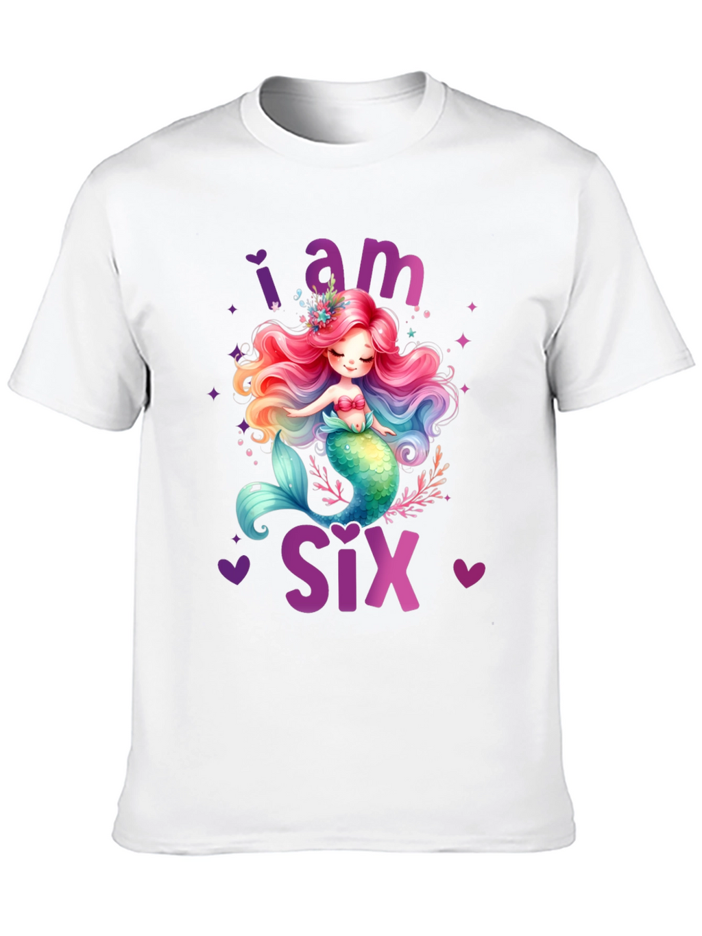 I am Six Mermaid Birthday T-Shirt