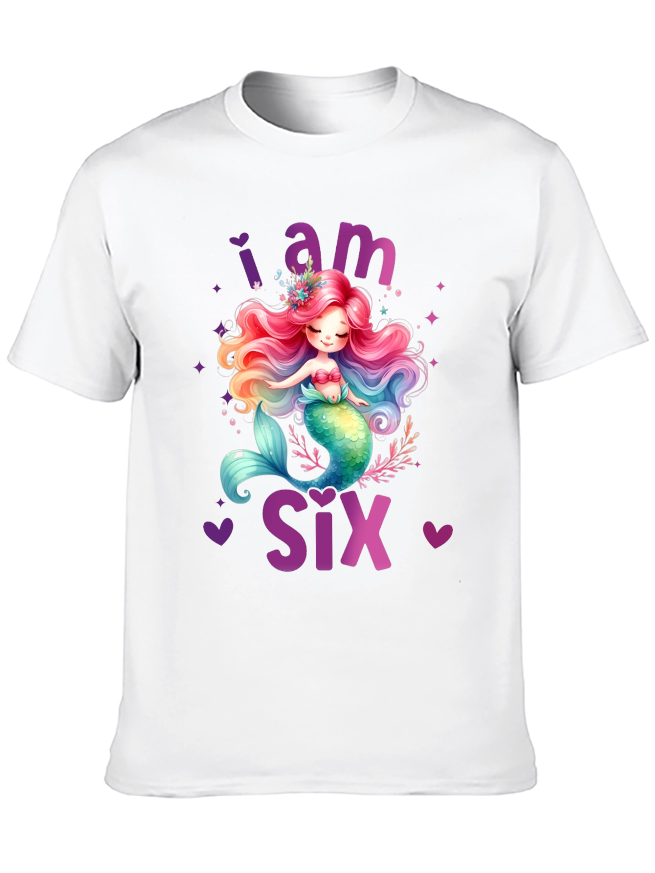 I am Six Mermaid Birthday T-Shirt
