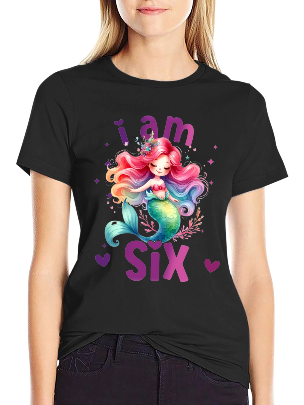 I am Six Mermaid Birthday T-Shirt