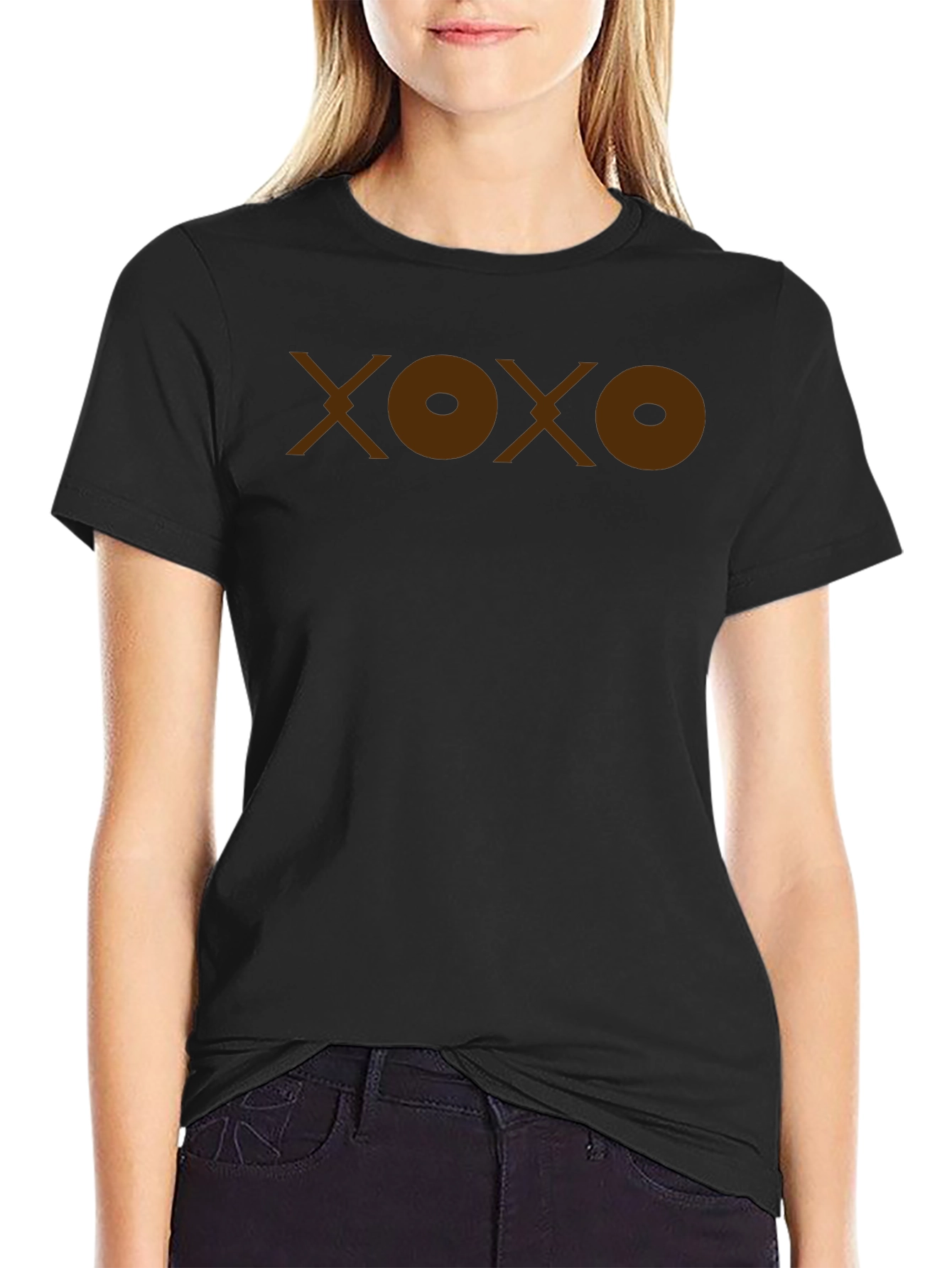 XOXO Graphic T-Shirt - Casual Black Tee