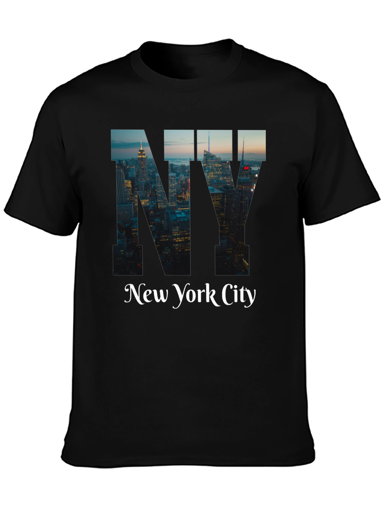 New York City Graphic Print Black T-Shirt