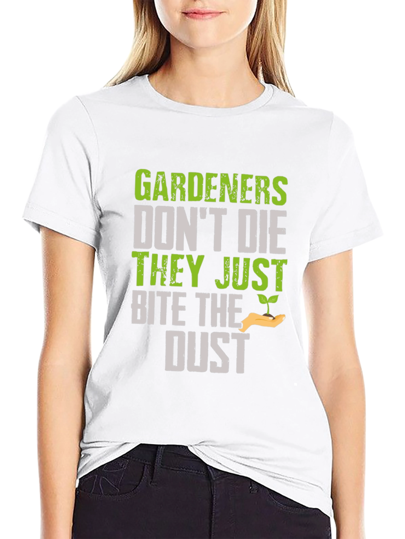 Gardener Bite the Dust Novelty Graphic T-Shirt