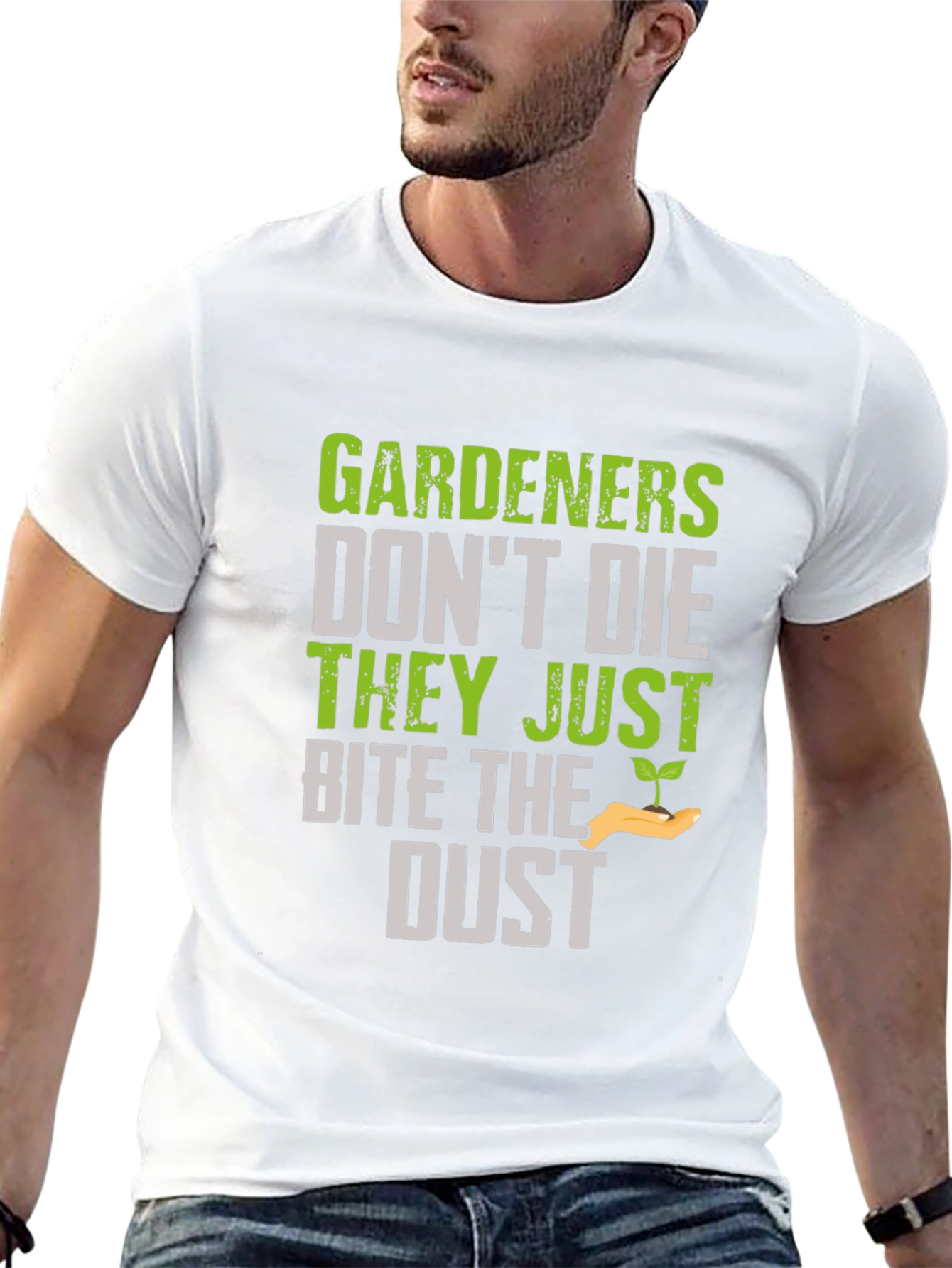 Gardener Bite the Dust Novelty Graphic T-Shirt