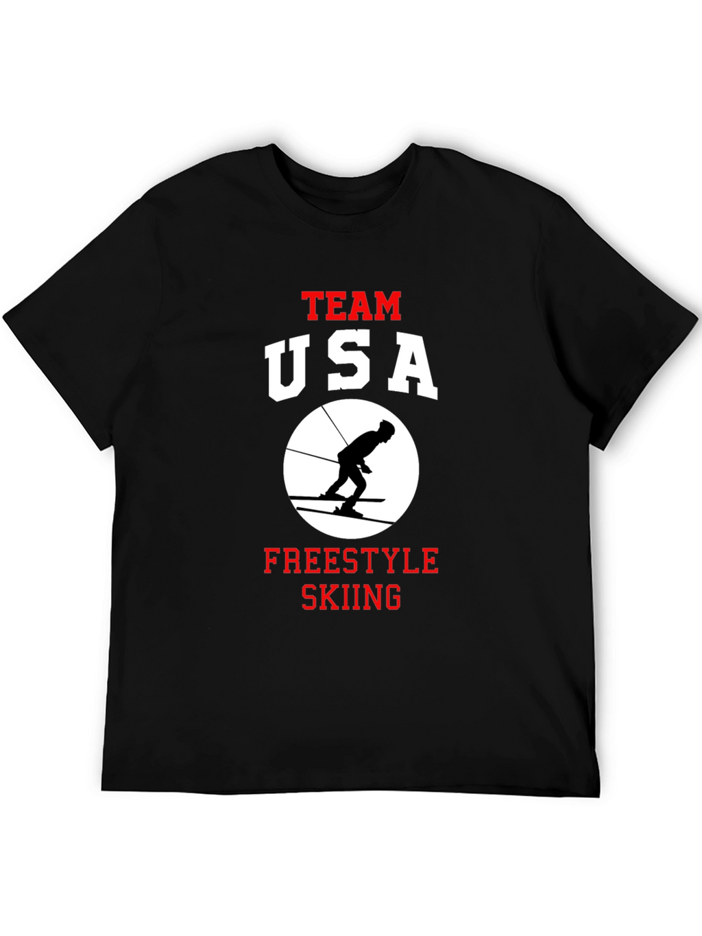 Team USA Freestyle Skiing Black T-Shirt