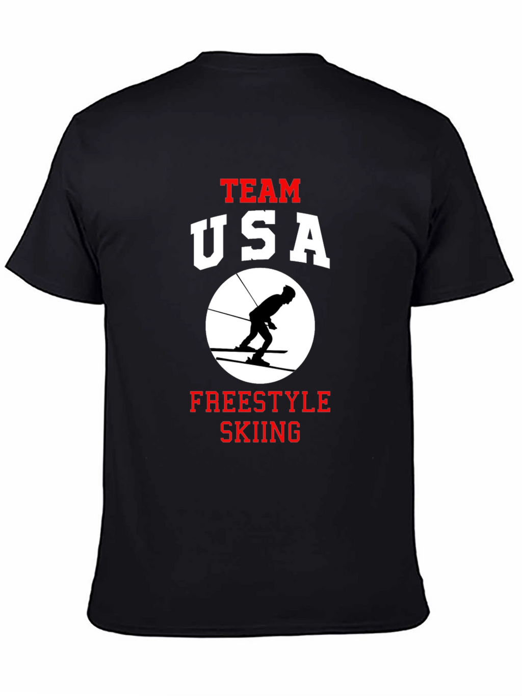 Team USA Freestyle Skiing Black T-Shirt