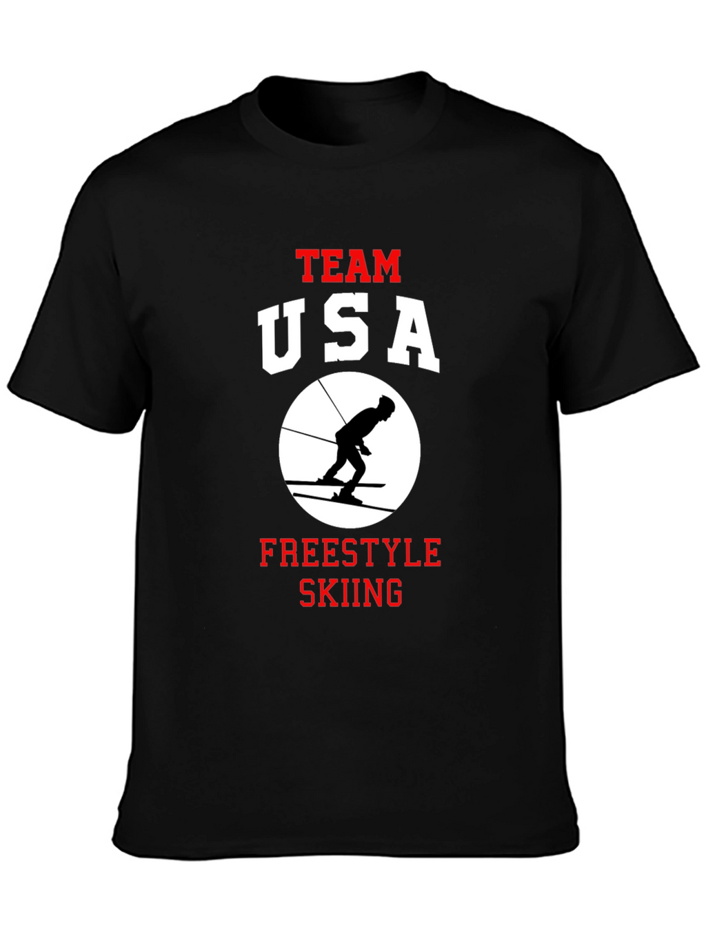 Team USA Freestyle Skiing Black T-Shirt
